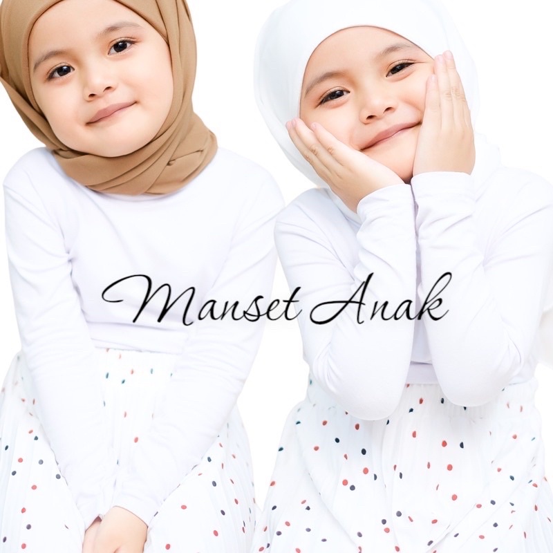 baju manset anak lengan panjang usia 3 - 10 th