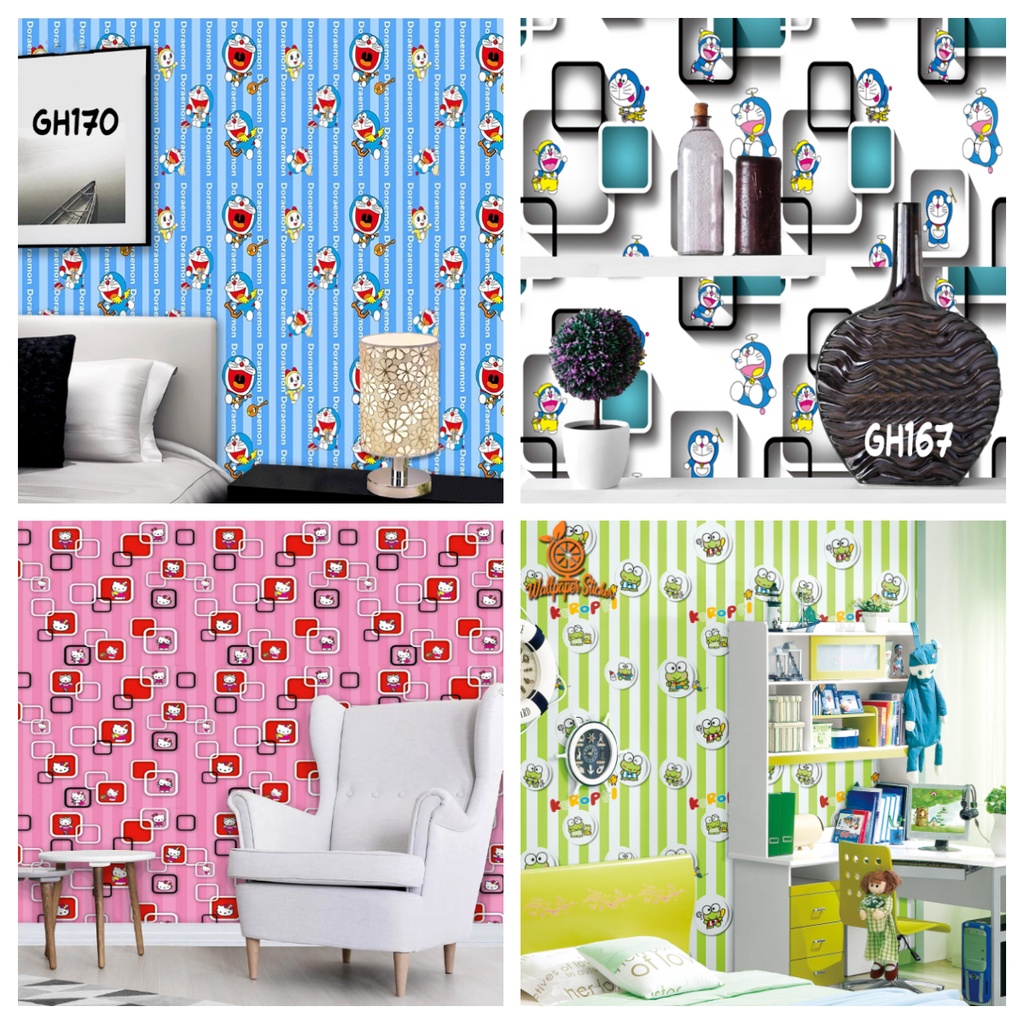 Wallpaper Dinding Aesthetic Wallpaper Dinding 3D Wallstiker 45cmx8meter Wallpaper Dinding Premium