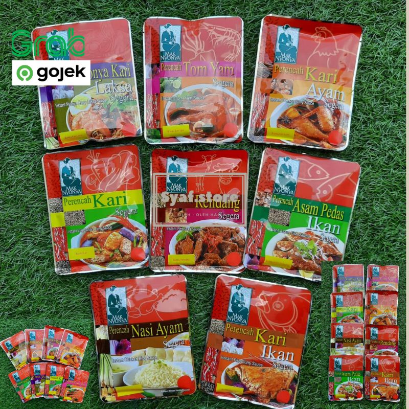 BUMBU INSTAN MAK NYONYA Rendang/Kari/Laksa/NASI AYAM HALAL DAN PRAKTIS 100 GR