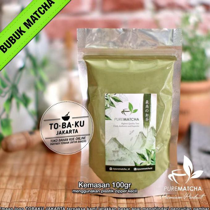 

Teh-Bubuk- Pure Matcha GreenTea Teh Hijau Serbuk Purematcha Green Tea Bubuk 100gr -Dijamin-Halal.