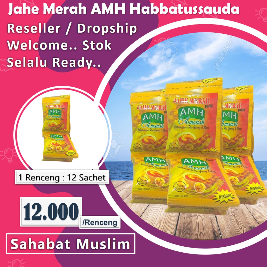 

Jahe Merah Mix AMH Habbatussauda plus Ginseng & Madu Jahe Merah Amanah Super 20g