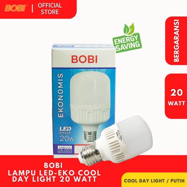 Lampu LED Ekonomis / Lampu Bohlam BOBI / Variasi 20 Watt dan 25 Watt- Lampu Hemat Energi