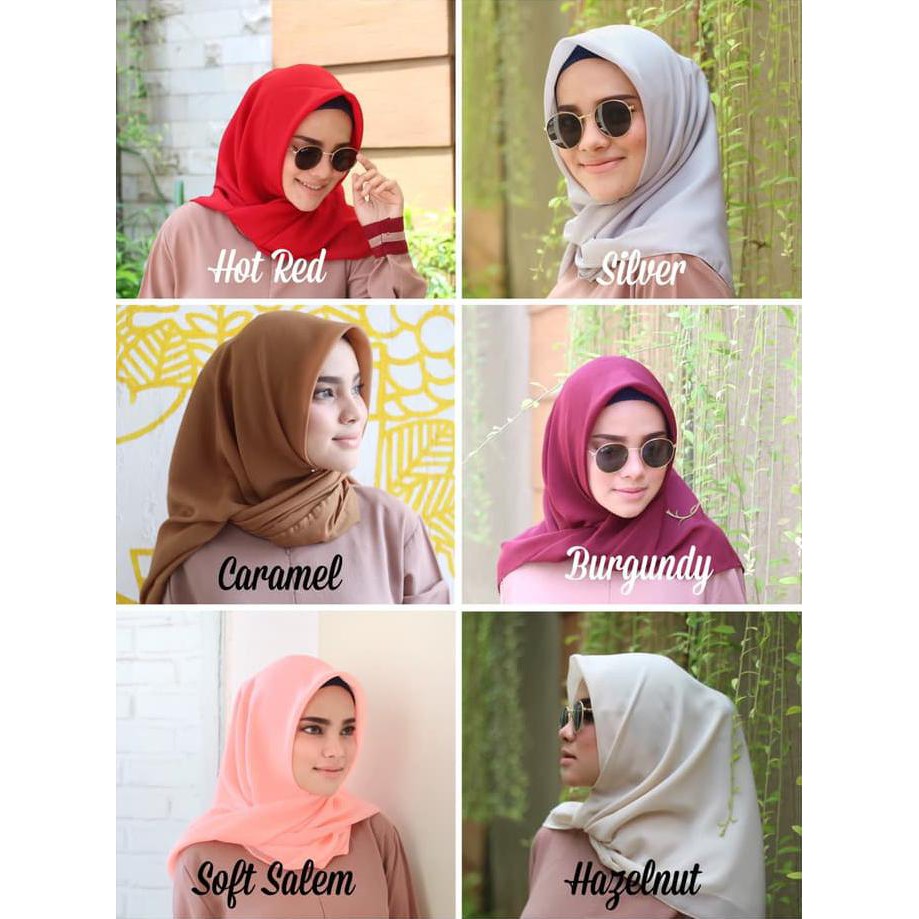 PROMO HIJAB POLY COTTON SQUARE \\u002F POLYCOTTON SEGI EMPAT Good Quality