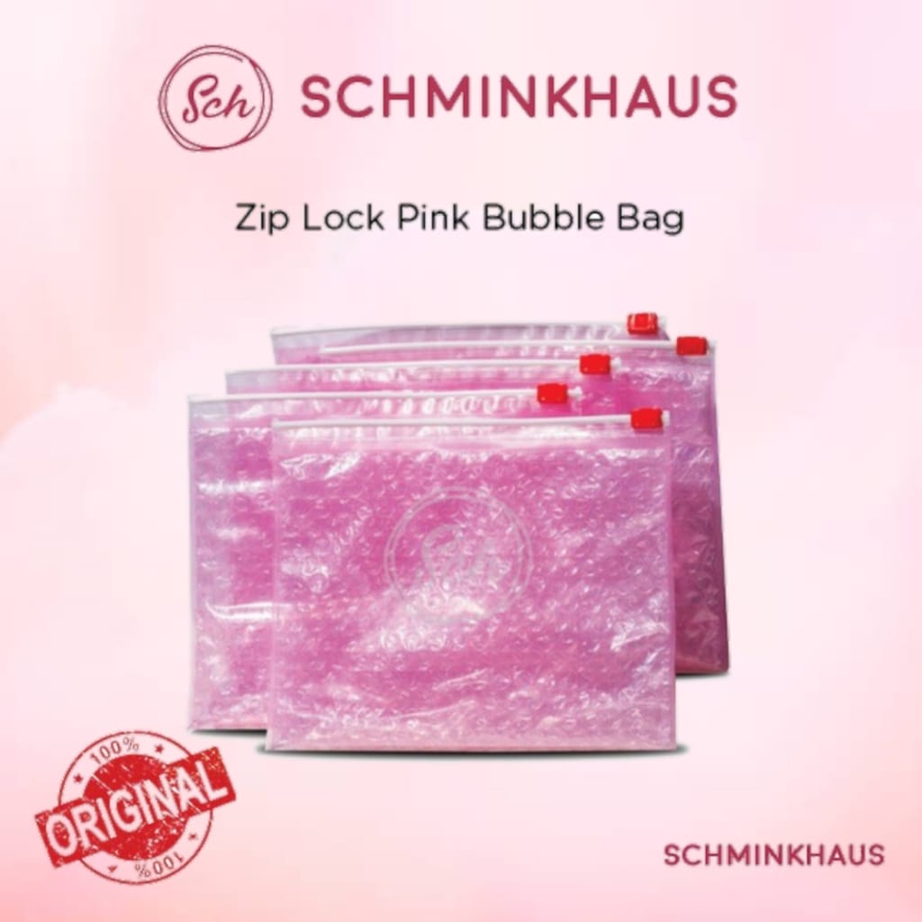 

Zip Lock Pink Bubble Bag