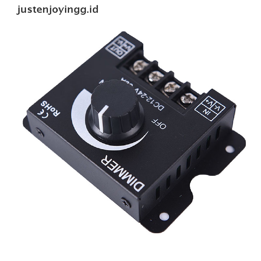 // justenjoyingg.id // 1pc dc12v/24v 30a led switch dimmer controller for led strip single color black ~