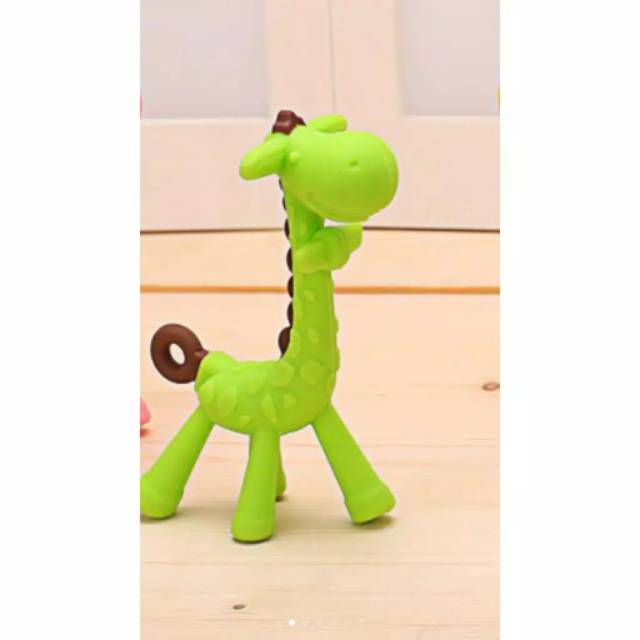 GIGITAN BAYI JERAPAH Teether Giraffe Gigitan Bayi Jerapah baby kids ange silicone kuning pink