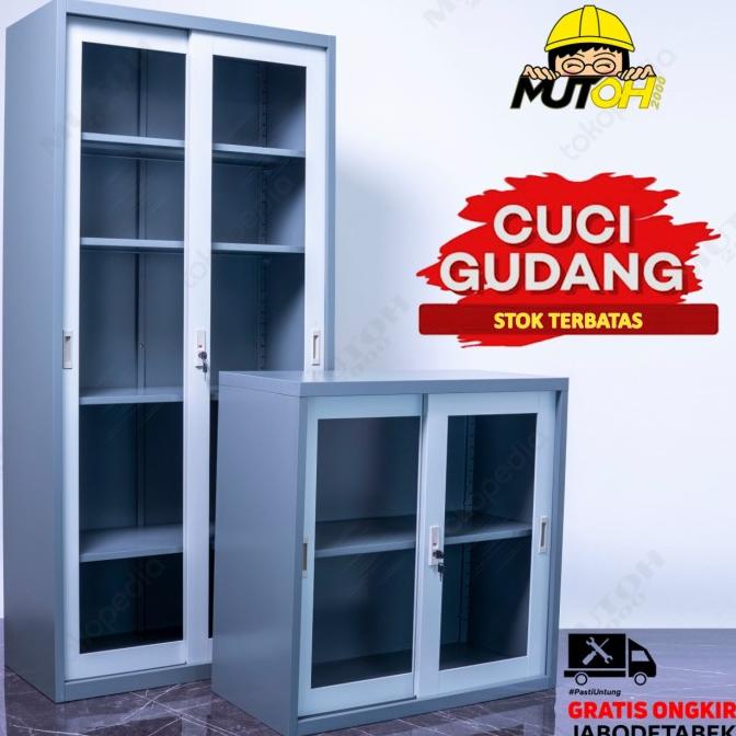 

Lemari Kantor Dokumen file Arsip Besi 2 Pintu Kaca Sliding Geser