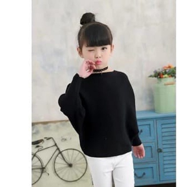 BATWING ANAK PEREMPUAN  / SWEATER RAJUT  ANAK 4 - 7 TAHUN / LASPERAL KIDS JAMAN NOW / ATASAN ANAK PEREMPUAN