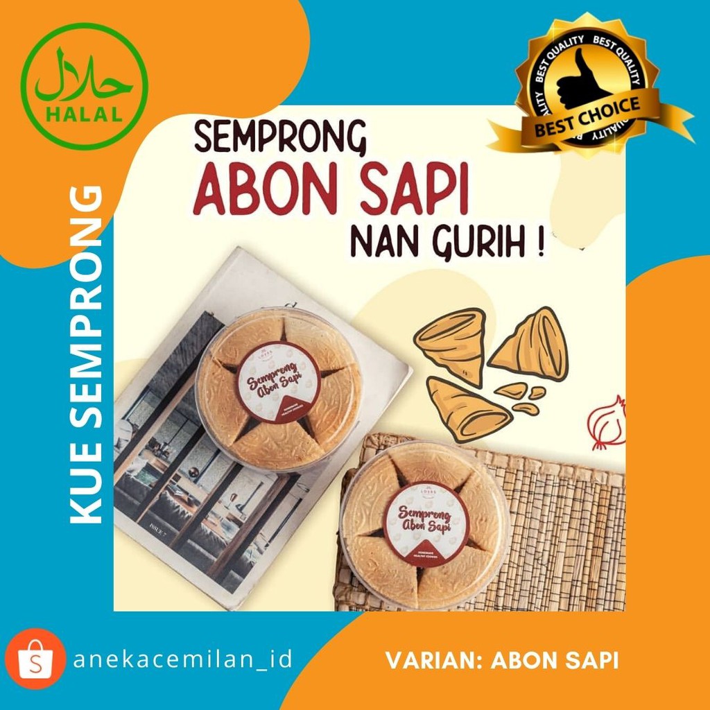 

Cemilan Kue Semprong varian Abon sapi
