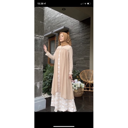 admin+Alula Dress Nude size L by Javina Official ORIGINAL SALE