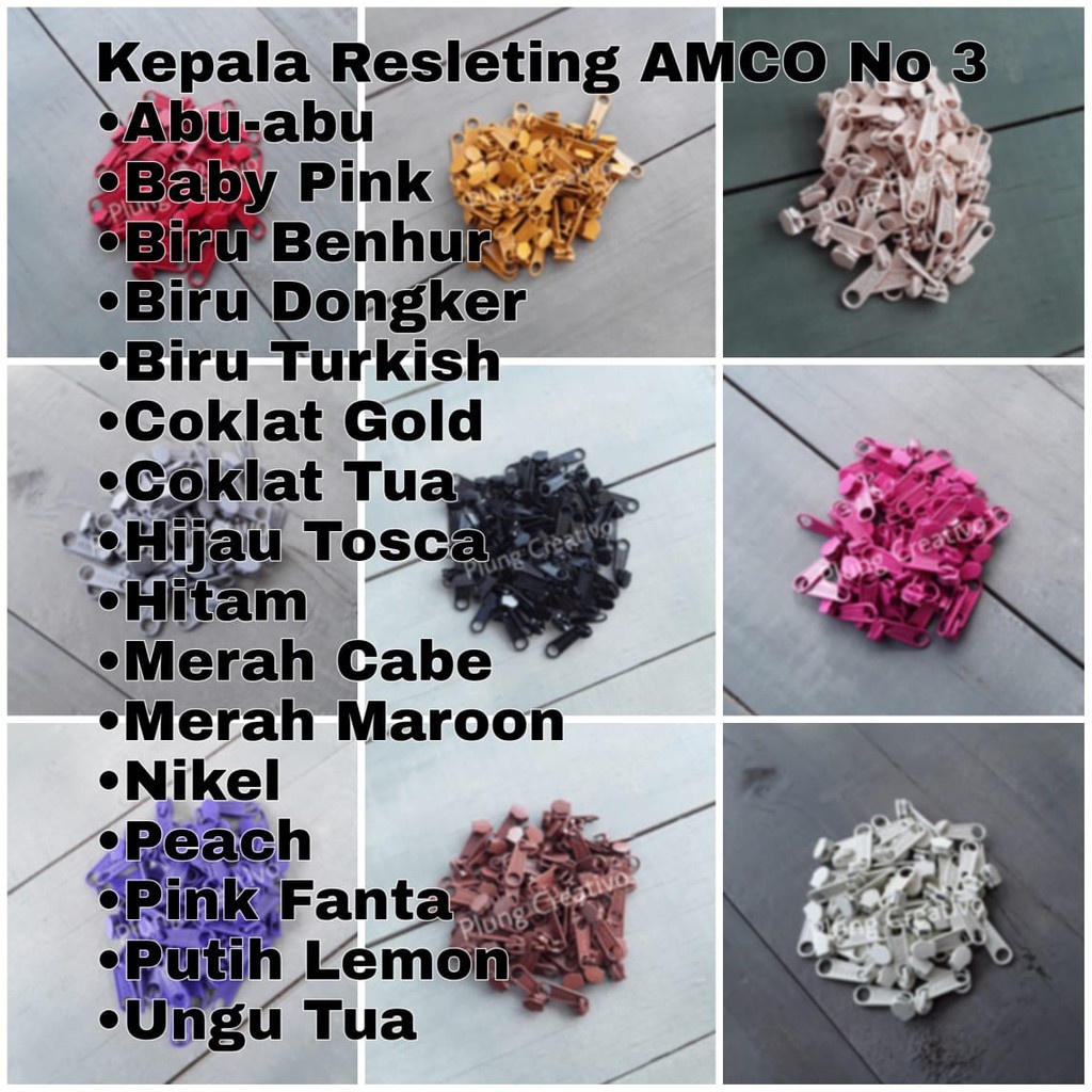 Kepala Resleting Amco No. 3 Per Pack (isi 100 pcs)