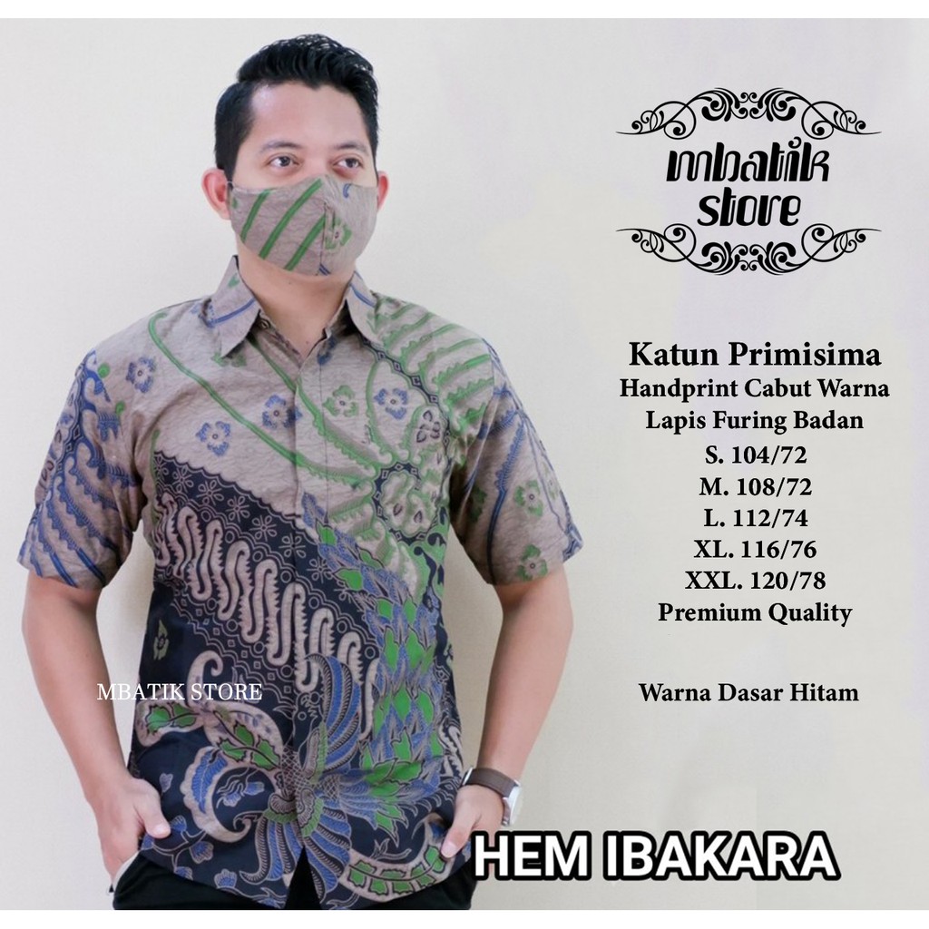 Ibakara Kemeja Batik Pria Panjang Full Furing by Mbatik Store