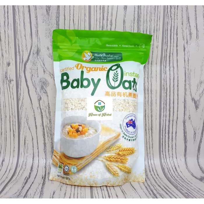 

Health Paradise Organic Instant Baby Oats / Oat Instan Organik 500g