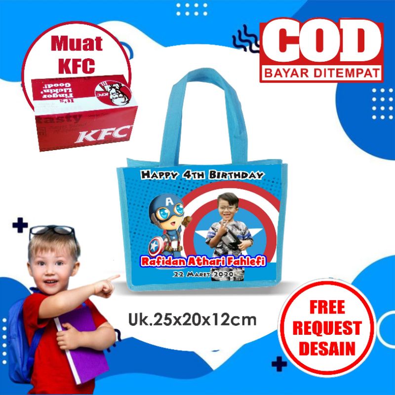 

Paketan goodie bag Paket tas ulang tahun anak pesta acara souvenir Tote bag hampers suvenir aqiqah tedhak siten