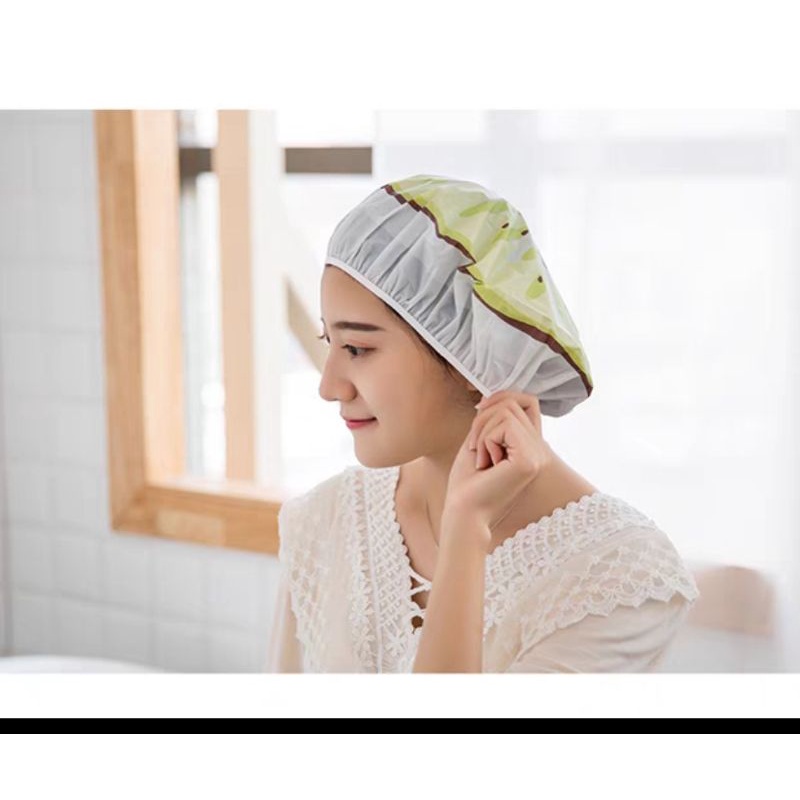 Shower Cap Model Buah + karakter lucu/Cute Cartoon Bathing Hat/Topi mandi pelindung Anti basah