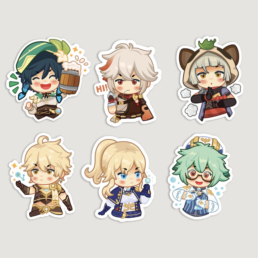 

Glitter Stickers - Genshin Anemo