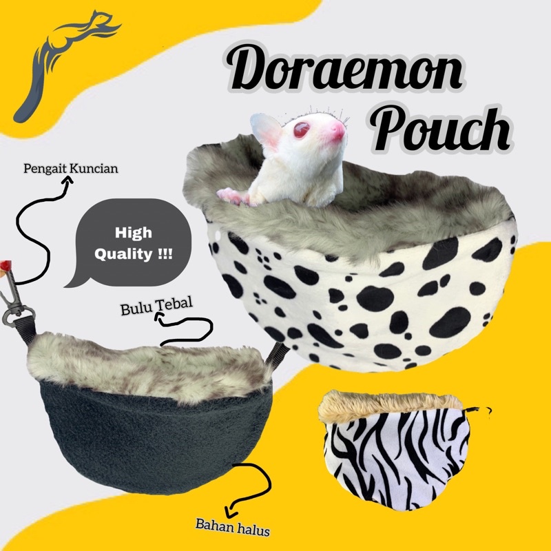 SLEEPING POUCH DORAEMON BULU TEBAL KASUR SUGAR GLIDER BULU TEBAL TEMPAT TIDUR SUGAR GLIDER TUPAI TERBANG LANDAK HAMSTER