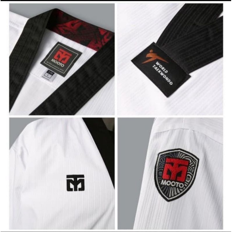 Dobok Mooto Basic 4.5 Kerah Hitam Taekwondo