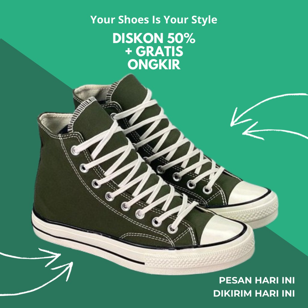 (BISA COD) CONVERSE 70S HIGH FIELD SURPLUS BLACK EGRET PREMIUM BNIB / CONVERSE 70S PREMIUM BNIB