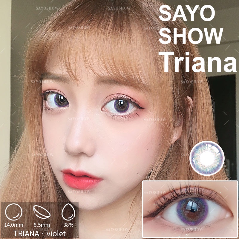 SAYOSHOW 1PCS / SEBELAH  - Softlens TRIANA Normal, Minus 1.00 S/D 8.00 (14 mm)