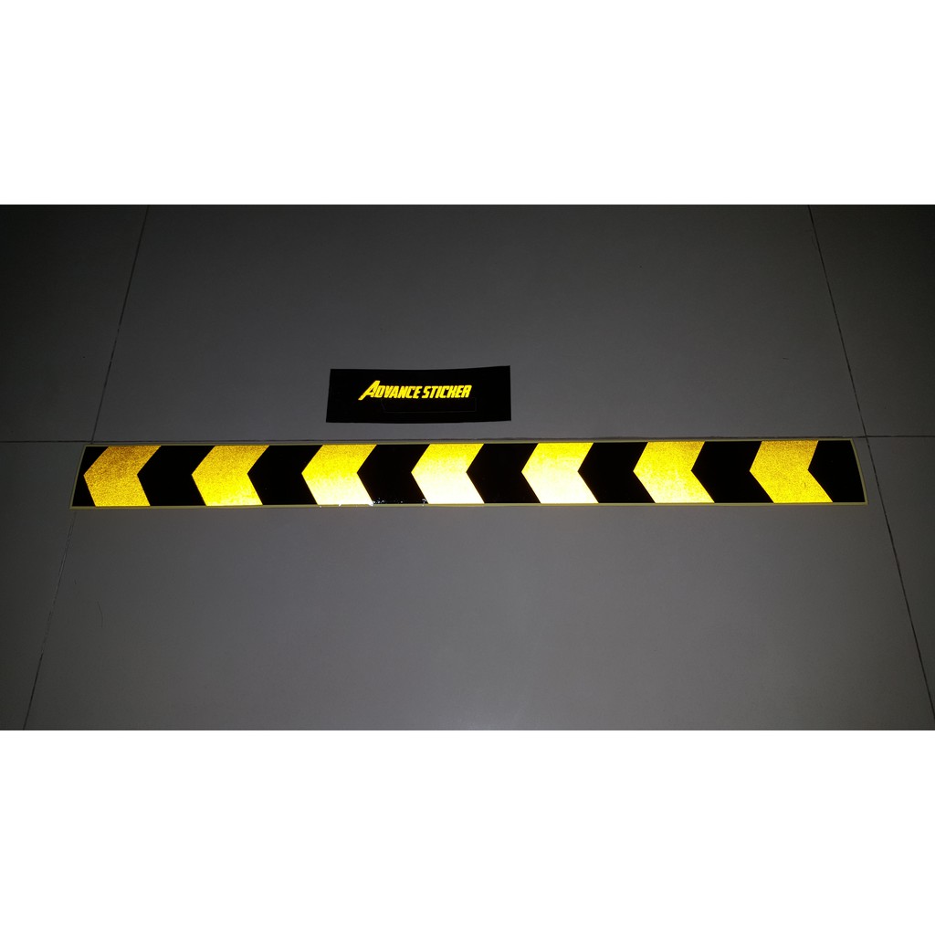 

sticker safety arrow kuning hitam lebar 5cm