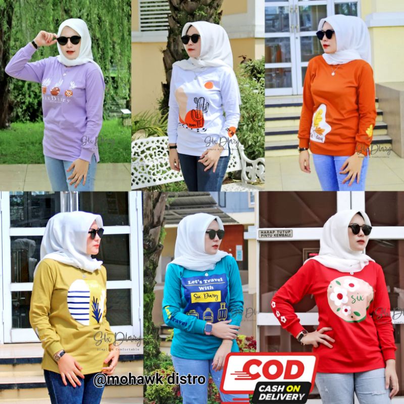 KAOS WANITA LENGAN PANJANG ORIGINAL SIX DIARY