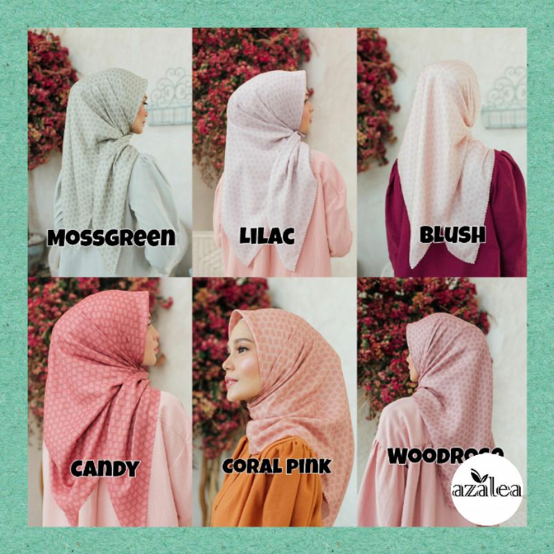 Monogram scarf Klamby Monogram Scarf WK Hijab Segi Empat