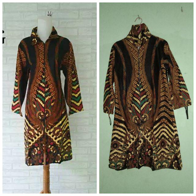 Dress Tunik Batik Full Resleting