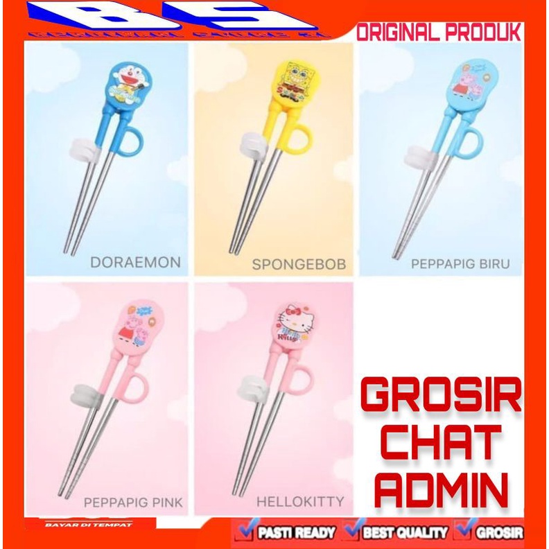 [BS] SUMPIT ANAK KABSKTEK KARTUN FOOD GBSDE STAINLESS BESI MAKAN BAYI BABY