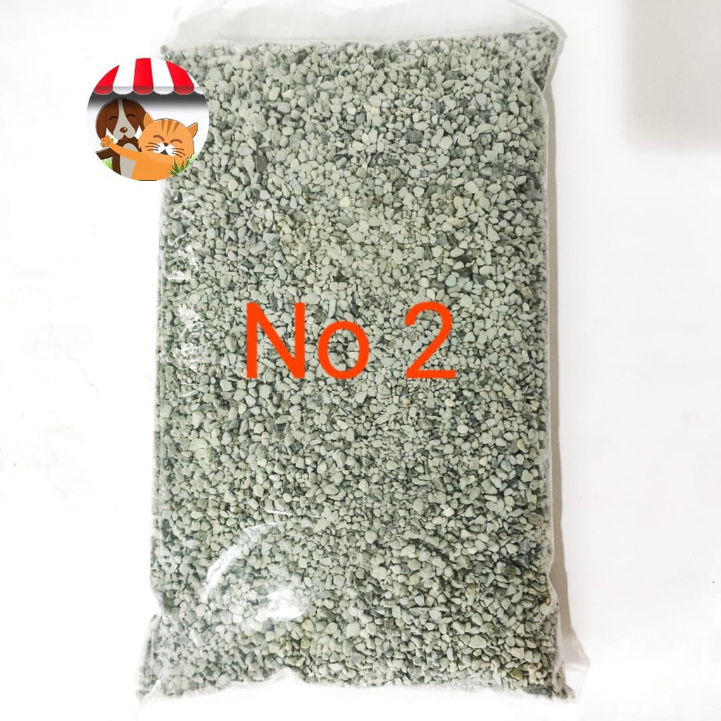 Pasir Zeolit Repack 2kg - No 1 No 2 Dan No 3 Pasir Kucing Lokal