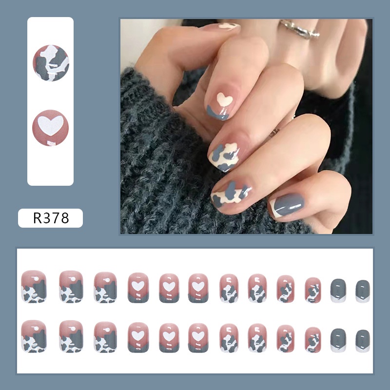 24pcs Kuku Palsu DIY Untuk Nail Art