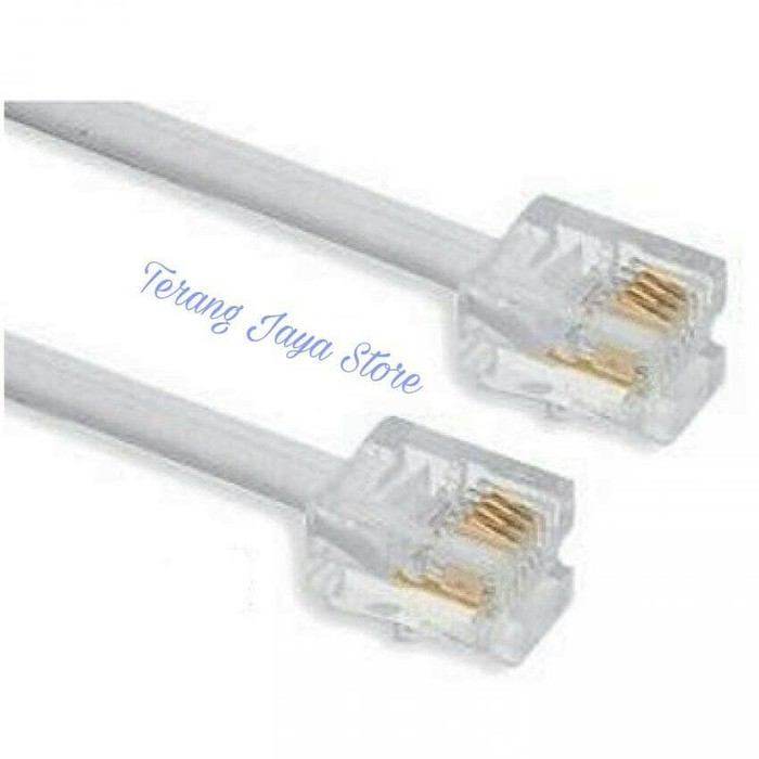 

Kabel Line Telepon Rumah 15 meter / Kabel Roset telepon Rj 11 full