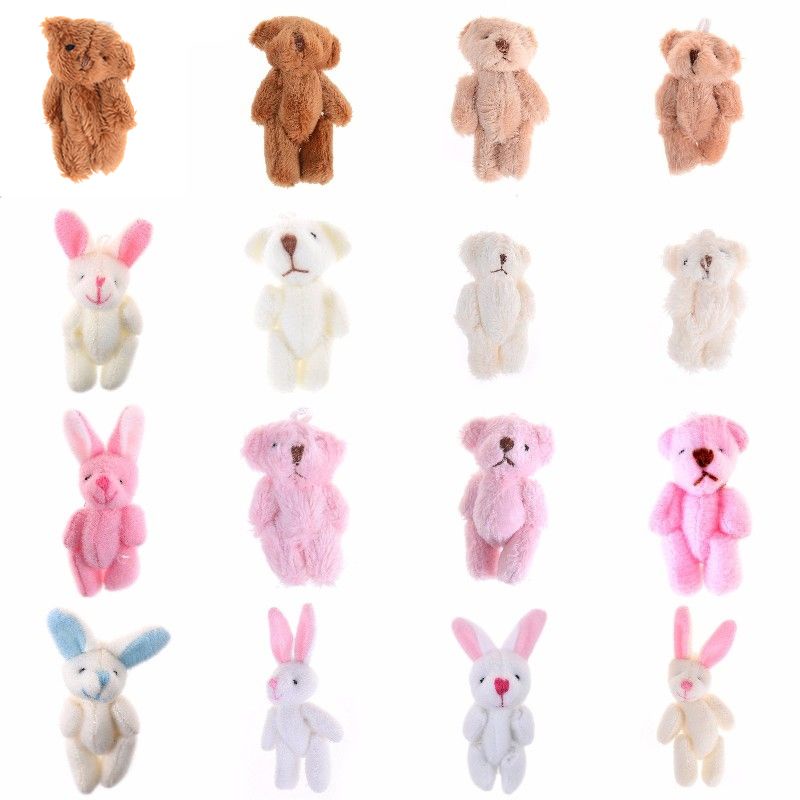 6cm Mini Cute Plush Toy Tiny Rabbit Bear Doll DIY Creative Pendant