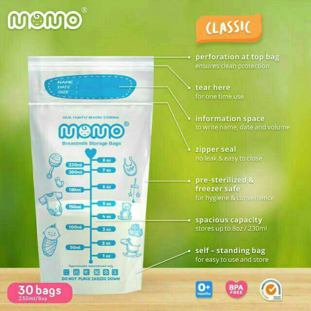 Momo kantung asi / kantung asi 225 ml