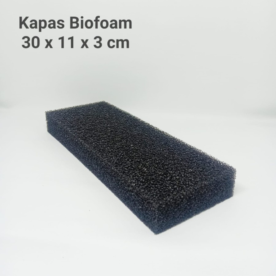 Kapas Bio Foam Kapas Filter Busa Hitam Ukuran 30 x 10cm