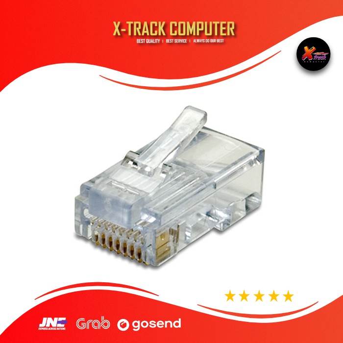 Konektor AMP Original RJ45 Cat5E isi 50pcs (1Pack) Connector ORI Rj 45