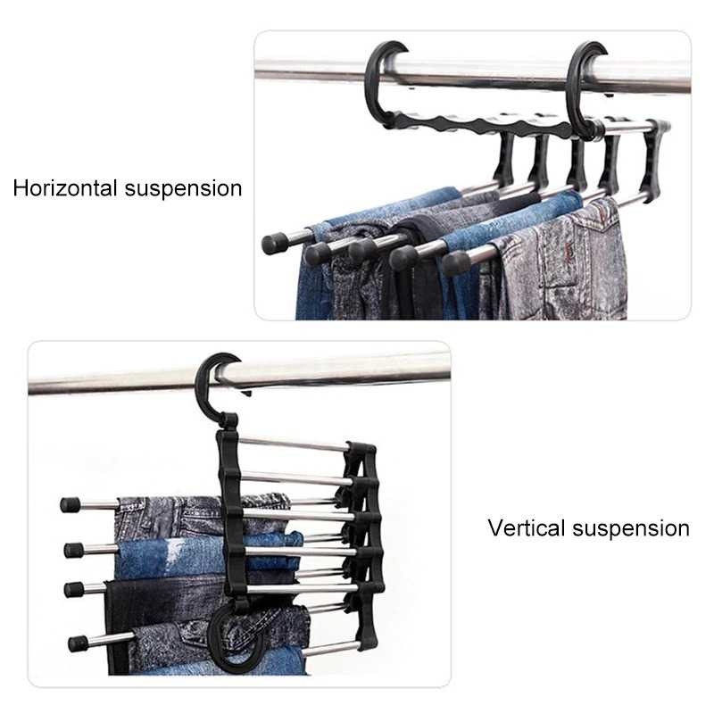 Gantungan Pakaian Hanger Serbaguna 5 in1 Baju Celana Wardrobe Closet