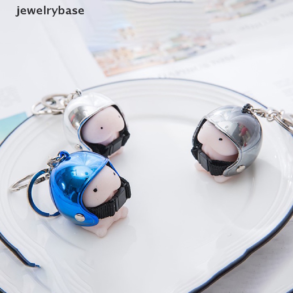 (jewelrybase) 1pc Gantungan Kunci Squishy Helm Dingding Untuk Penghilang Stress