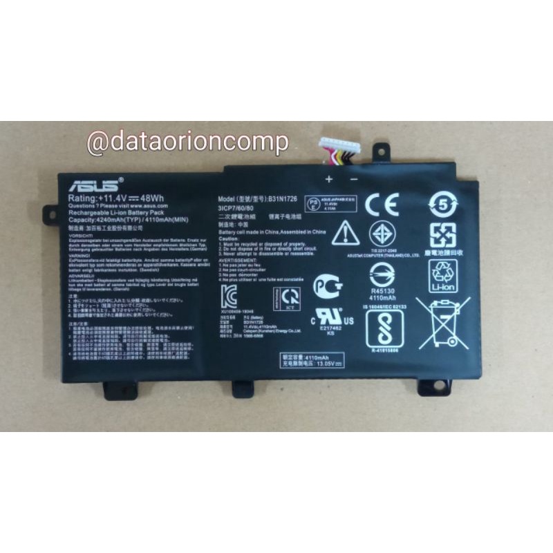 Baterai Battery Asus TUF Game FX504 FX504GE FX505 FX505GE DM040T B31N1726