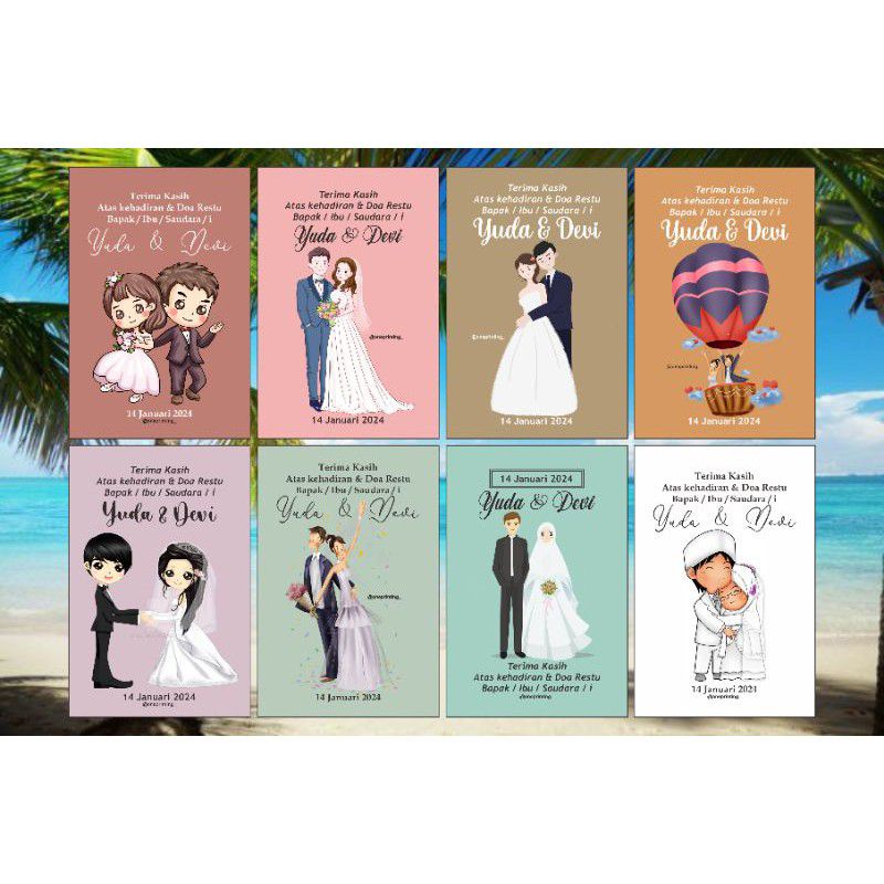 CETAK SOUVENIR CARD/THANK YOU CARD/WEDDING CARD/KARTU PENUKARAN BINGKISAN/VOUCHER MAKANAN/VOUCHER HA