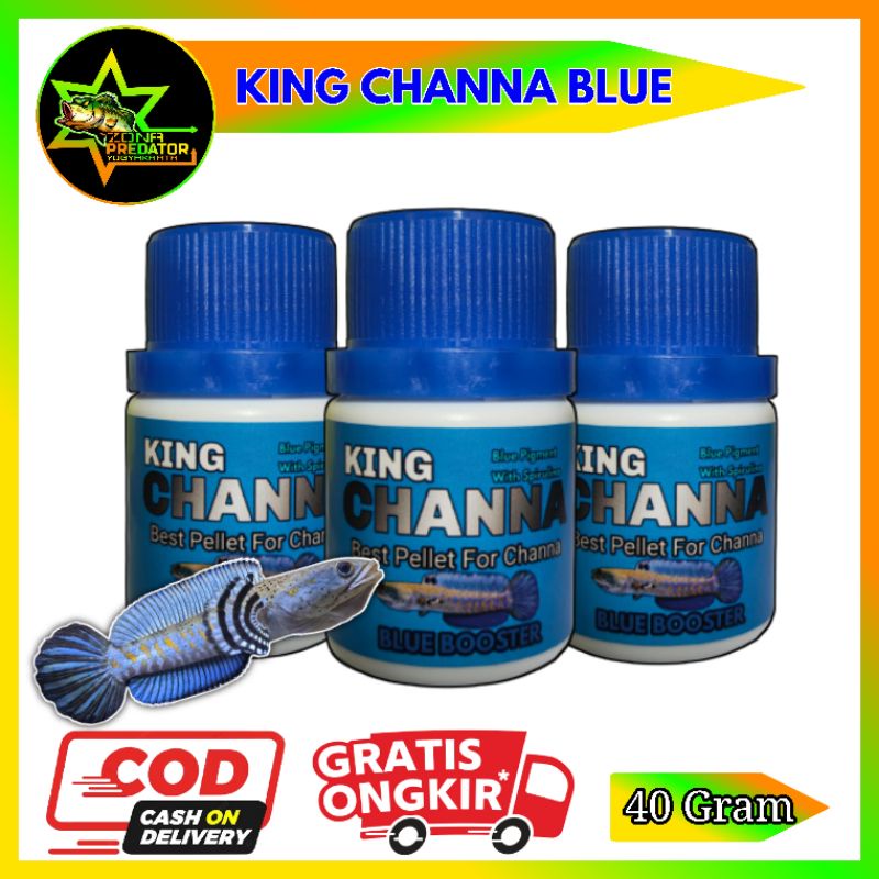 Pelet King Channa Blue 40 Gram Original-GFS FEED STORE