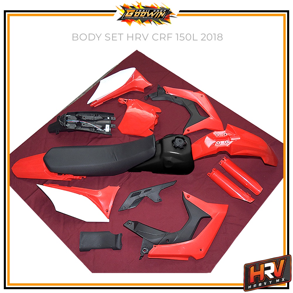 Body Set Trail Cover Fullset HRV CRF 150L 2018 450R 2021 + + PNP CRF 150 L Tangki Carbu Injeksi