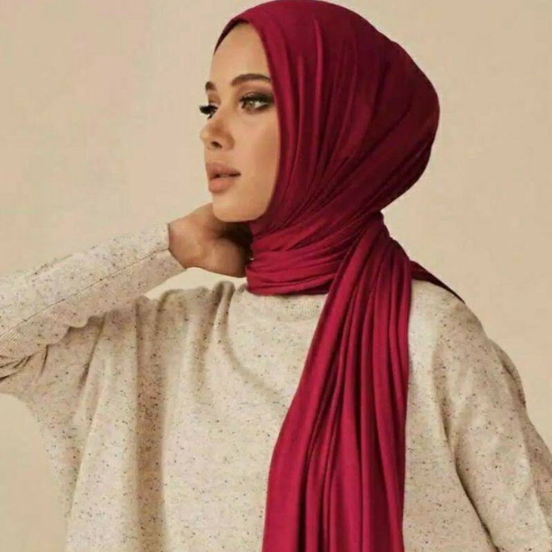 SAHARA SHAWL | PASHMINA KAOS RAYON | PASHMINA OMAN (TURKEY SHAWL) - Maron