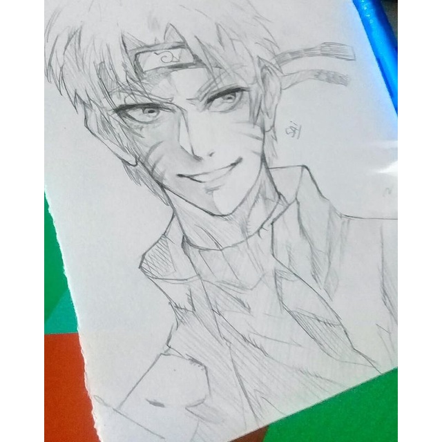 gambar sketsa anime a4