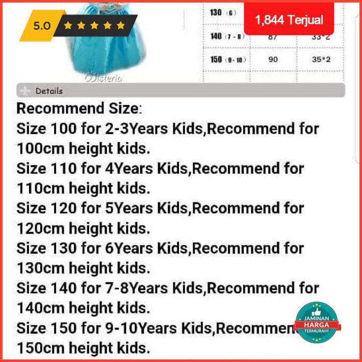 Baju Dress/ Gaun Baju Anak Frozen /Gaun Pesta/ Gaun Barbie