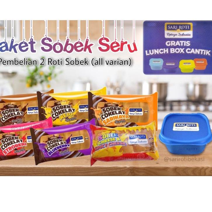 

Recomend Sari Roti All Varian Roti Sobek Buy 2 Get Free Lunch Box ✓