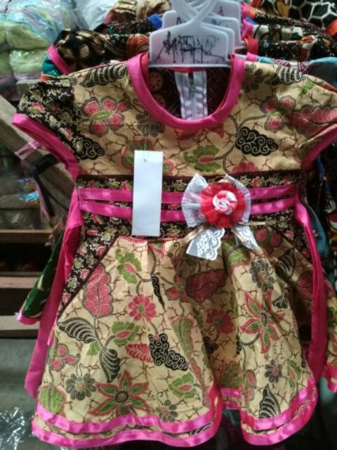 Dress Gaun batik anak 6-18 bulan