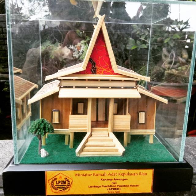 Miniatur Rumah Adat Bali Dari Stik Es Krim Berbagai Rumah