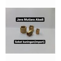 Soket/Sock drat dalam kuningan(import) 1/2" Sock kuningan
