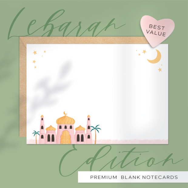 

Premium Lebaran Notecard / High quality Eid Notecard + Envelopes Set Hampers